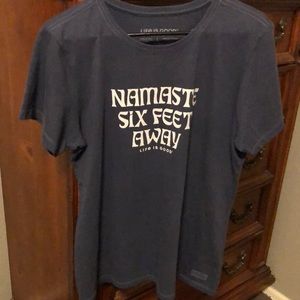 Life Is Good Namaste Pandemic T-Shirt NWT